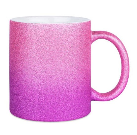 Glitzertasse mit Farbverlauf - Pink / Lila - Orben Fix