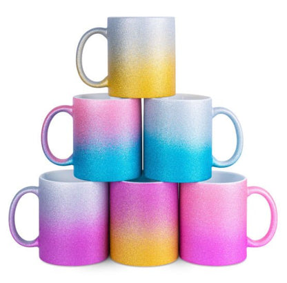 Glitzertasse mit Farbverlauf - Pink / Lila - Orben Fix