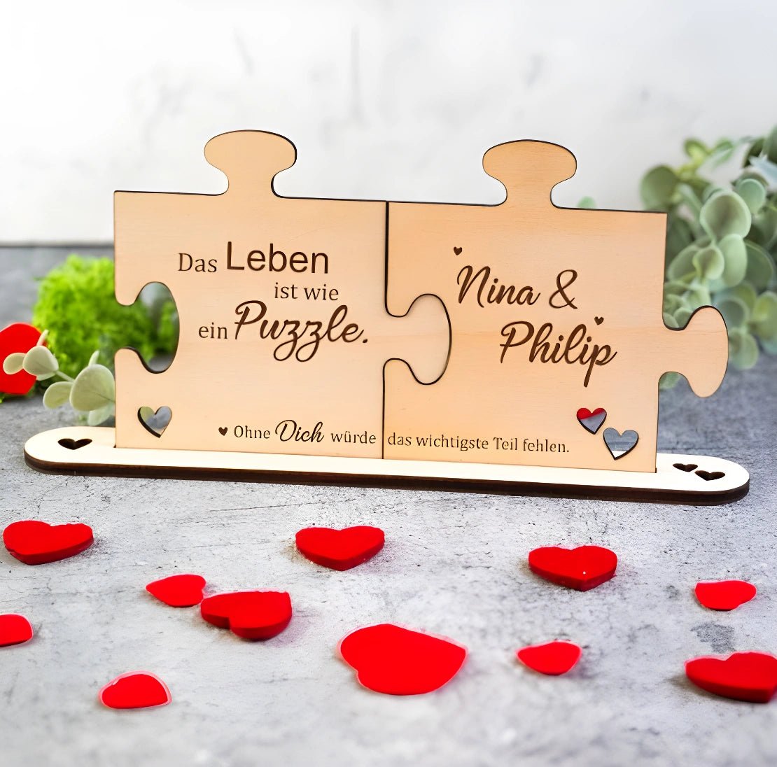 Holz - Puzzleteile mit Gravur - Orben Fix